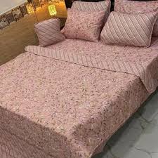Premium Cotton Salonica Floral Comforter Set 7 Piece Double Bed Bedding