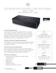 Dell universal dock d6000 452 bcyt usb 3 0 c docking station black uniqinfotechindia ahmedabad gujarat available laptop service cash on delivery battery adapter and working s. Universal And Versatile Fast And Simple Manualzz