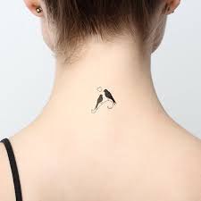 Small Bird Neck Tattoos For Guys Lovey Dovey Tattify Neck Tattoo Tattoo Set Tattoos