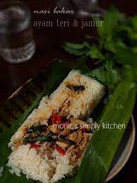 Nasi Bakar Ayam Teri Jamur Tiram Makanan Dan Minuman Masakan Indonesia Masakan
