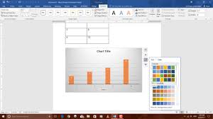 how to create graph in word 2016