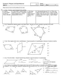 Worksheets are quadrilaterals, name period gp unit 10 quadrilaterals and p, geometry sol polygons quadrilaterals study guide. Polygons And Quadrilaterals Quizzes A And B With Answer Key Editable