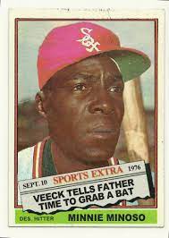 Borrowed this idea from go to the baseball card blog. The Baseball Card Blog 1976 Topps Traded The Missing Cards Minnie Minoso Baseball Cards Old Baseball Cards