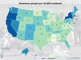 The U S Homeless Population Mapped Vivid Maps Maps Of The United States Homeless People Funny Orange