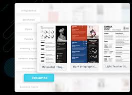 Beige and blue minimalist photographer business resume. Free Resume Builder