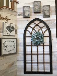 Farmhouse Frame Heirloom Faux Window Arched Stained Custom Etsy Faux Window Farmhouse Frames Window Wall Decor
