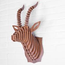 Aliexpress Com Buy 1set New Creative Wooden Animal Wall Hanging 5mm Mdf Wood Goat Head Polished Furnishing Hom Wooden Wall Hangings Wall Hanging Wooden Walls