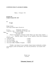 Demikian surat lamaran ini saya buat, atas perhatian dari bapak kepala sekolah sma arrohmah malang, saya. Contoh Surat Lamaran Kerja