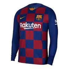 19 20 Barcelona Home Blue Red Long Sleeve Jerseys Shirt Cheap Soccer Jerseys Shop Long Sleeve Jersey Shirt Soccer Shirts White Jersey Shirt