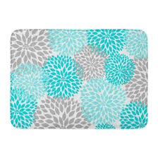 Items in stock and ready for delivery. Buy Coolest Secret Bath Mat Floral Turquoise Teal Gray Bathroom Grey Bathroom Decor Rug 20 X 32 Online At Low Prices In India Amazon In