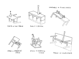 sinking about furniture nendo