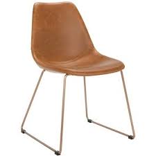 Set Of 2 Dorian Mid Century Modern Leather Dining Chair Light Brown Safavieh Leather Dining Chairs Modern Leather Side Chair Leather Dining Chairs