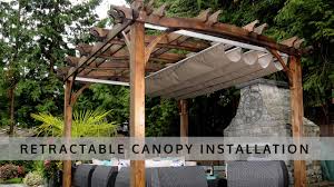 Shade sails are already made for providing shade and rain protection. Retractable Pergola Canopy Installation Olt Youtube