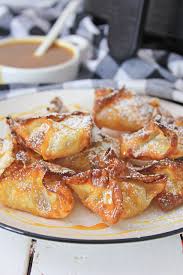 These low carb wonton wrappers can be used in so many recipes! Air Fryer Caramel Apple Wontons