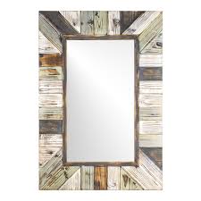 E2 Rustic Wood Plank Farmhouse Rectangle Mirror In 2020 Wood Mirror Framed Mirror Wall Rustic Wall Mirrors
