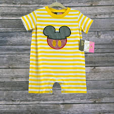 We also have appliqué clothing that kids love to wear. Mouse Ears Boys Applique Knit Romper Princess And Punks