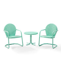 Crosley Aqua Griffith Metal Chair Set Zulily Metal Chairs Chair Set Blue Chairs Living Room
