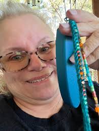 Started my Boublay. Many many false starts, due to stitches sliding off my  needle, me dropping stitches, loosing track of where I was, you name it. I  think I've got it now.