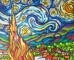 Color this famous painting and many more! Create The Starry Night By Vincent Van Gogh