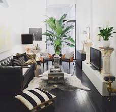 Dark Floors And Plants Living Room Inspiration Home Decor Living Room Modern