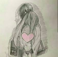 Anime Draw Hug Dessin Romantique Croquis De Dessin Anime Dessin De Visages