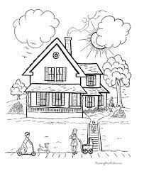Houses and homes free coloring pages. Coloring Pages Of Houses Coloring Home