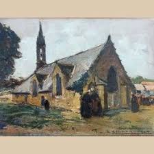 Edouard Richard 1883 Chapelle De Tremalo A Pont Aven Peinture Bretonne Pont Aven Le Faouet