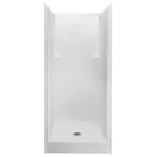 Beneath its clean, understated look, this faucet offers a functional. Aquatic Everyday Subway Tile 36 In X 36 In X 80 In 1 Piece Shower Stall With Center Drain In White 13636stt Whhd The Home Depot