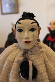 Marionette Pierrot Marioneta Puppet OOAK Artdoll Títere