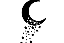 Download Free Moon And Stars Svg File Moon Silhouette Vector Graphic In 2021 Silhouette Vector Moon Silhouette Svg