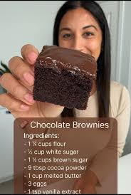 Easy chocolate brownies recipe ingredients