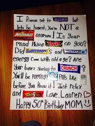 50th Birthday Poster Board Ideas 50th Birthday Candy Poster Board So Cute And Easy Birthday Candy Birthday Cards For Mom Candy Poster