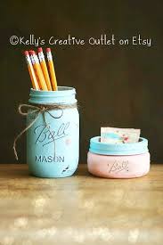 Business Card Holder Office Decor Mason Jar Card Holder For Office Supplies Shabby Chic Decor Shabby Chic Office Mason Jar Cards Shabby Chic Bathroom