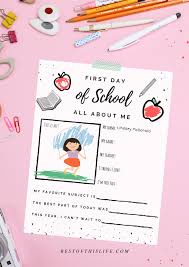 Students will share information about themselves as well as things they want to pray for and things they are grateful to god for giving to them. All About Me Free Printable For The First Day Of School