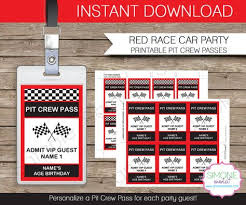Nascar series new and short track racing. Race Car Party Pit Crew Pass Printable Insert Instant Etsy In 2021 Race Car Birthday Party Race Car Party Cars Party