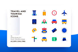 Travel And Tourism Icon Pack Graphic By Goodware Std Creative Fabrica