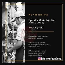 Pt damarindo mandiri informasi lowongan kerja satpam purchasing hrd staff/staff personalia customer service tangerang yapen serui lanny jaya. Lowongan Kerja Operator Mesin Injection Plastik Satpam Bandung Februari 2020 Mesin Caption Membaca