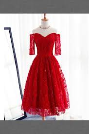Prom Dress Lace Long Sleeves Prom Dress Prom Dress Short Cute Homecoming Dres Short Red Prom Dresses Prom Dresses With Sleeves Lace Homecoming Dresses Short