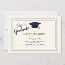 Design graduation invitations for free in minutes. Virtual Graduation Sophisticated Graduate Invite Zazzle Com Graduation Invitations Graduation Invitations Template Online Graduation Invitations