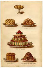 Plum Puddings Fancy Desserts Dessert Illustration Vintage Recipes