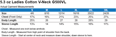 Sizing Chart Lizado