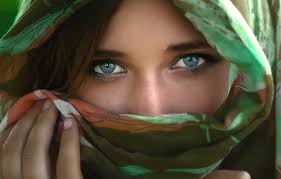 Wallpaper girl, brown hair, photo, photographer, blue eyes, model,  brunette, scarf for mobile and desktop, section девушки, resolution  1920x1279