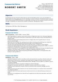 Commercial Driver Resume Samples Qwikresume