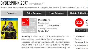 Metacritic game reviews, cyberpunk 2077 for stadia, night city, california. Lwekqqv5hoy Om