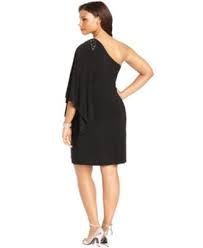 R M Richards Plus Size One Shoulder Beaded Dress Beaded Cocktail Dress Beaded Dress Dresses