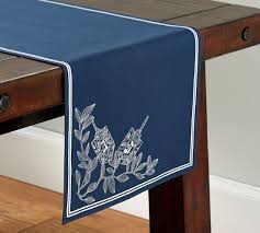 Embroidered Hanukkah Table Runner Linen Table Runner Table Runners Printed Table Runner