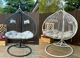 With the front and rear straps detached, the swing becomes a single point sling hammock, which. 1 2 Seat Seater Double Rattan Swing Patio Garden Weave Hanging Egg Chair Cocoon Ebay