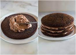 Between thick layers of moist chocolate cake is a decadent creme filling that tastes just. Chocolate Cake With Chocolate Mousse Filling Tastes Better From Scratch
