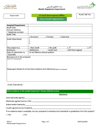 With a dedicated focus on these types of services, protiviti is able to offer clients independent audit services, which is key to ensuring objective audits are performed with the utmost integrity. Clinical Audit Proposal Fill Online Printable Fillable Blank Pdffiller