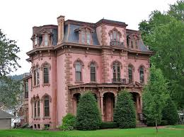 Pink Empire Style House Bedford Pennsylvania Victorian Homes Old Victorian Homes Pink Houses